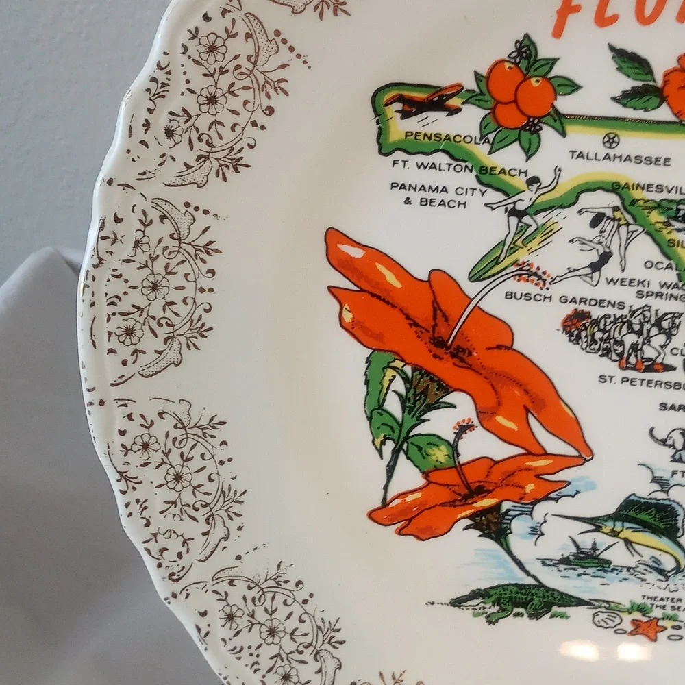 Vintage Souvenir Plate-USA-Florida - Picture 3 of 4